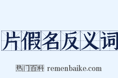 片假名反义词是什么意思的图片